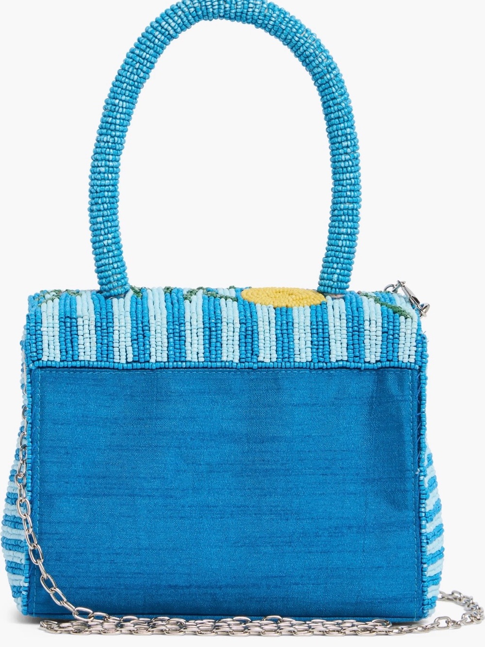 Collection XIIX Beaded Lemon-Print Shoulder Bag in Blue and Yellow - Picture 2 of 4